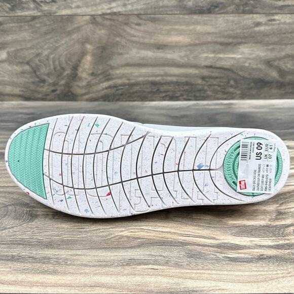 FITFLOP 9 Leather Rally Speckle Sole Slip On Trainers Skate Sneakers Soft Grey - Picture 8 of 11